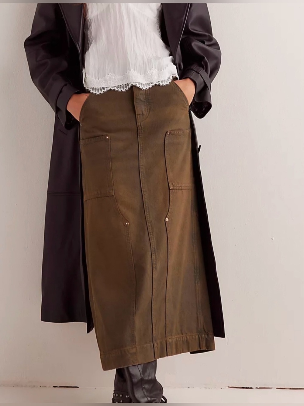 We The Free harmonica denim Maxi Skirt